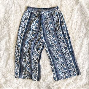 Paisley Scarf Print High Waisted Culottes